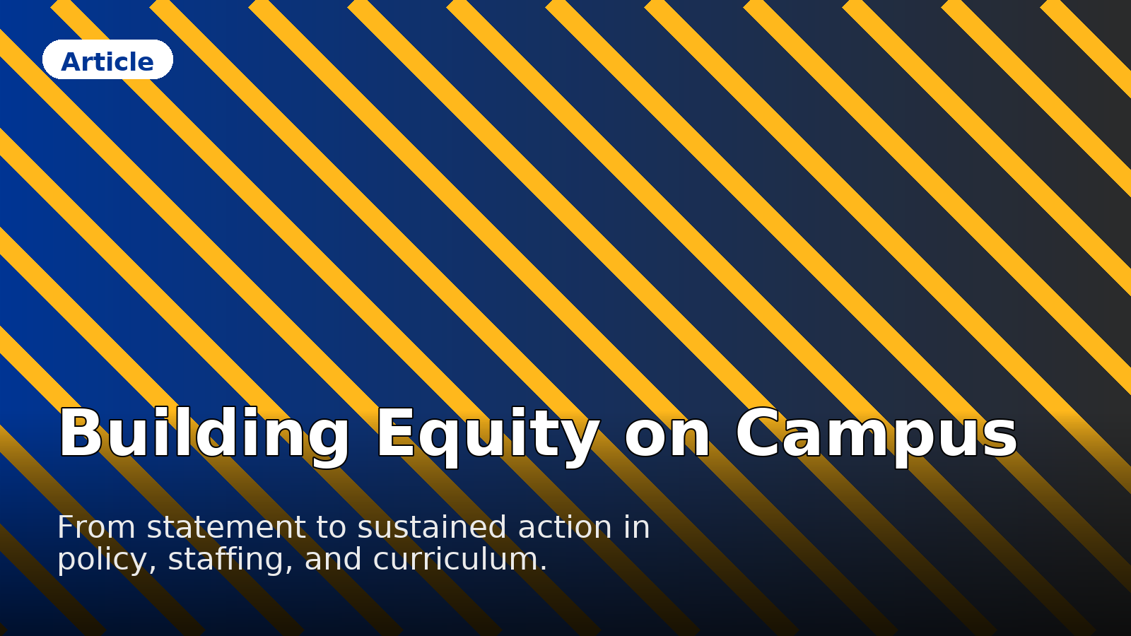 Building Equity on Campus